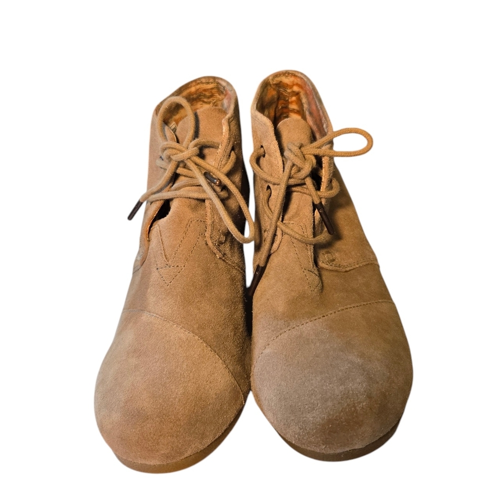 Toms Suede Wedge Ankle Boots - Picture 4 of 7